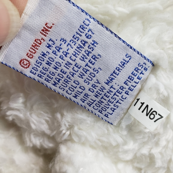 ๐SOLD๐ Baby Gund Twinkle White Teddy Bear 14" Plush Stuffed Animal Curly 2001 - Picture 8 of 9